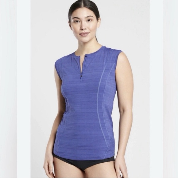 Athleta Tops - Athleta Pacifica Illume UPF Fitted Tank Purple Rashguard Women’s Size Small EUC